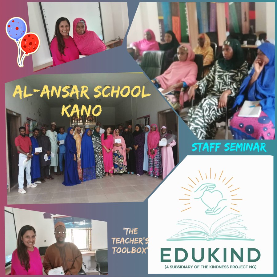 Anju Ganglani leading a staff seminar, The Teacher's Toolbox, for Al-Ansar School, Kano